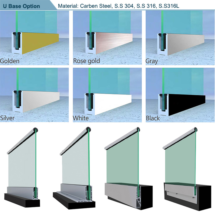 U channel railing base U channel railing base